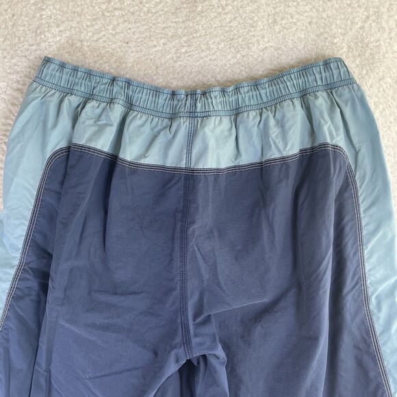 Nike Swim Trunks Shorts Mens Large Elastic Waistband Mesh Lined Zip Pocket Blue - Picture 8 of 12